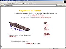 Eine Seite &uuml;ber Faltboottouren, mit Fotos Tips und Links